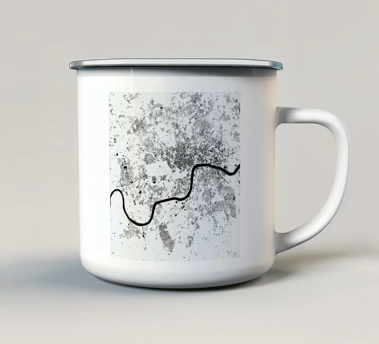 London White tazza in smalto da Urban Maps