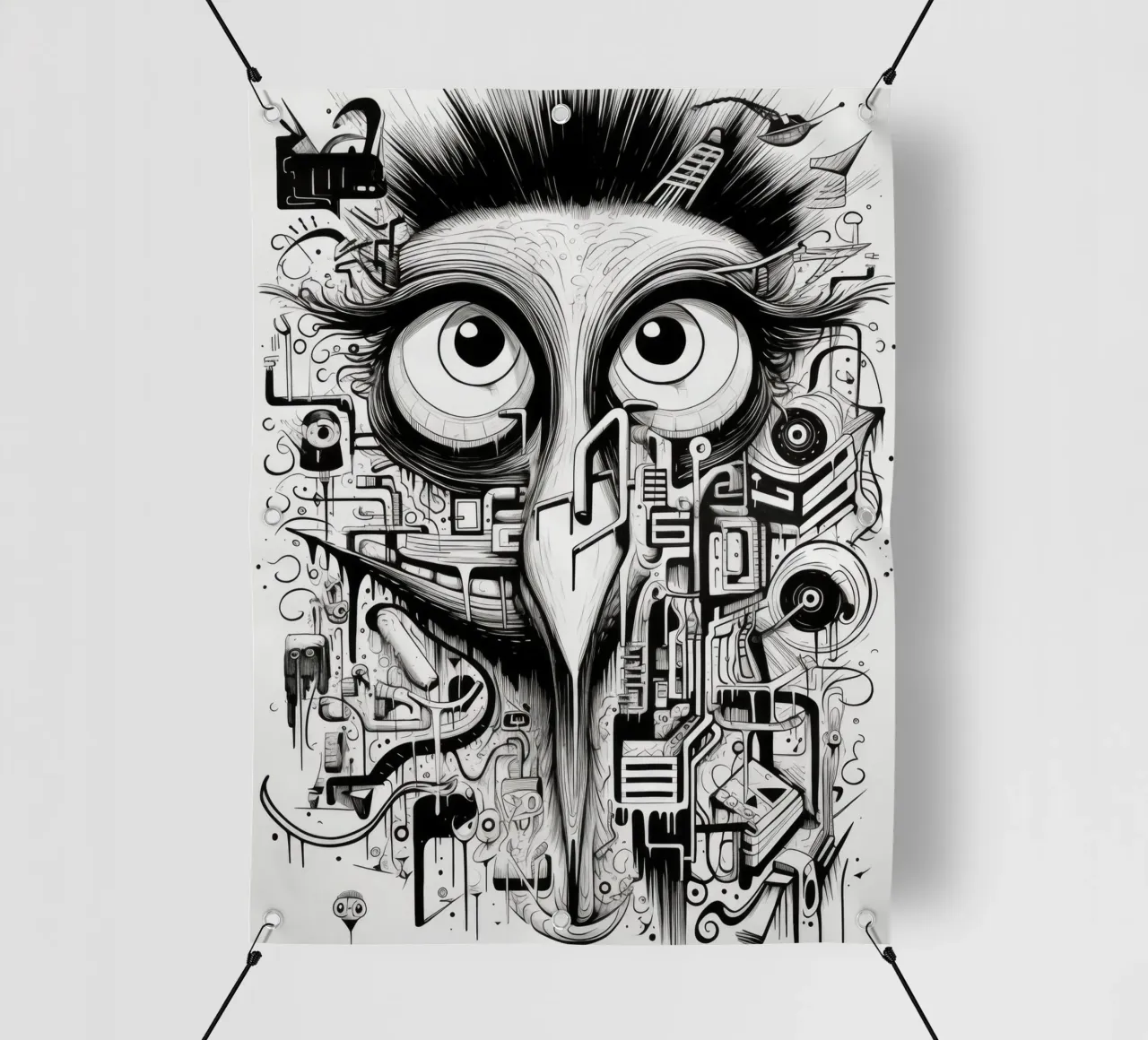 animali graffiti telo in pvc da Art Digital Visuel