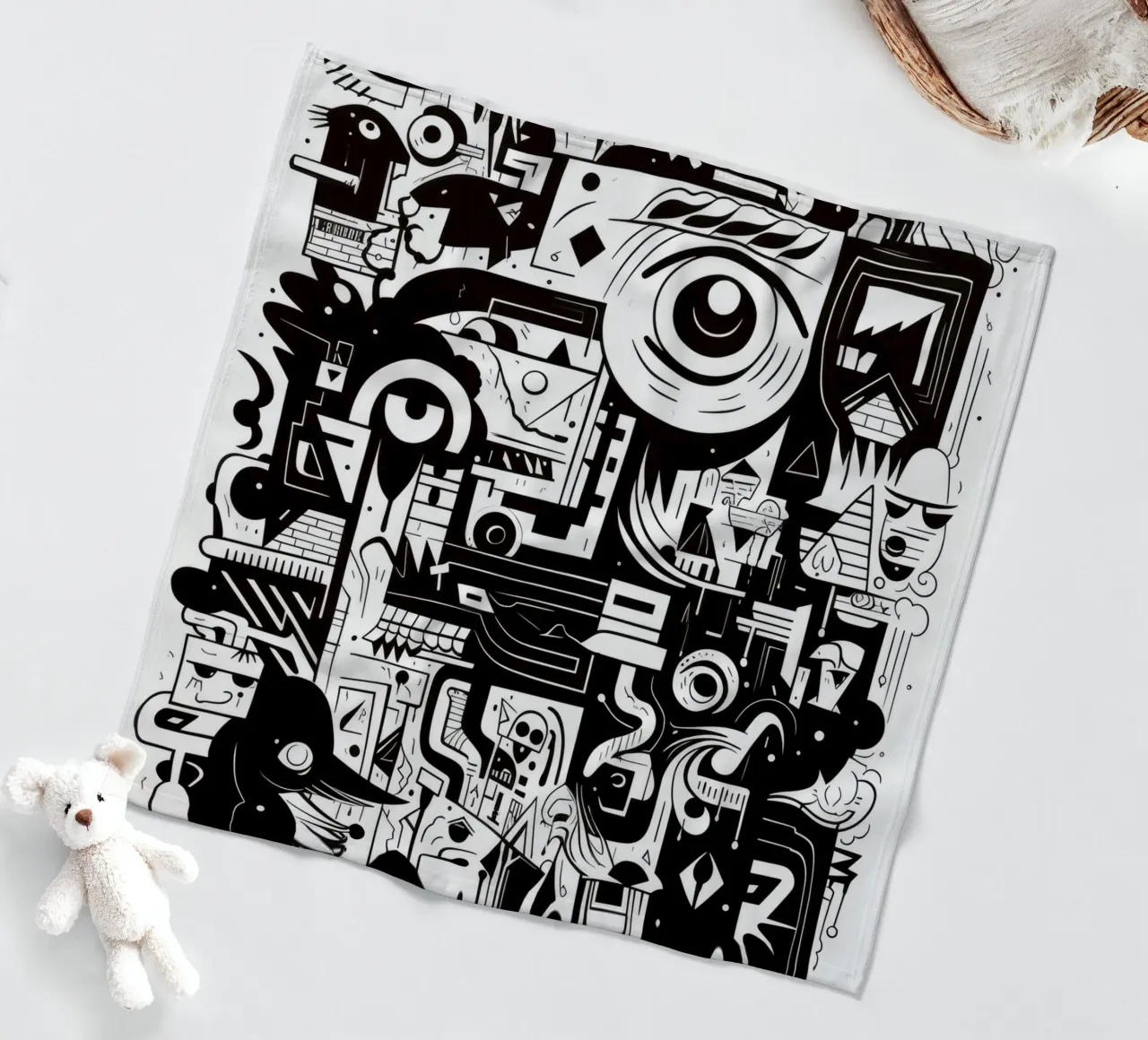 animali graffiti coperta in pile da Art Digital Visuel