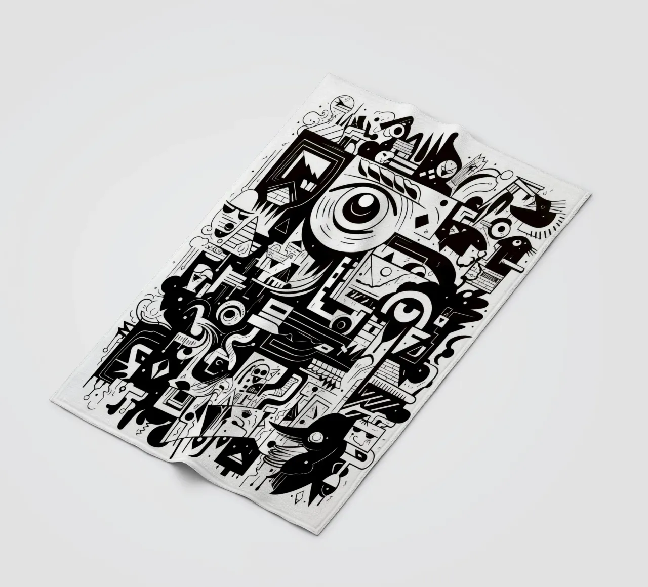 animali graffiti coperta in pile da Art Digital Visuel