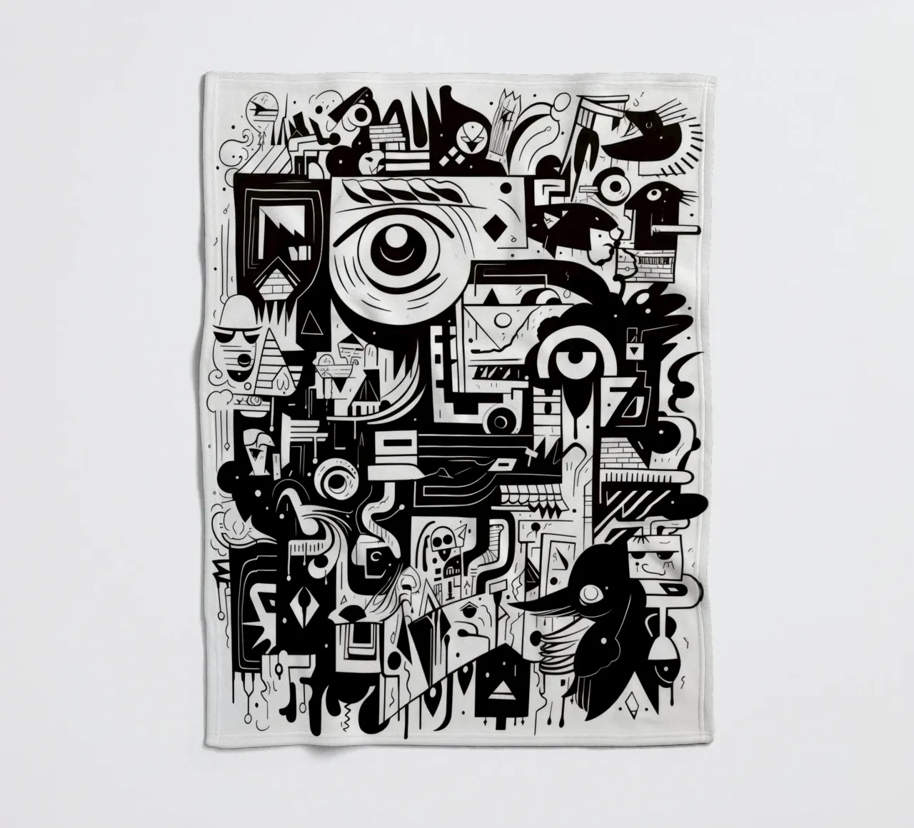 animali graffiti coperta in pile da Art Digital Visuel