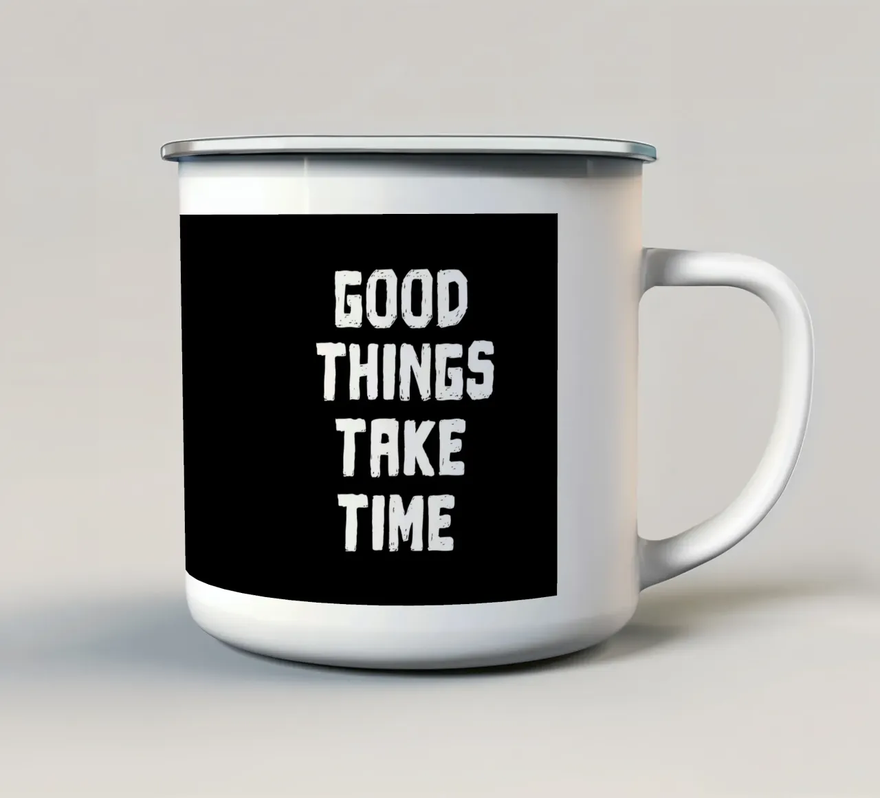 Good things take time tazza in smalto da happieeagle