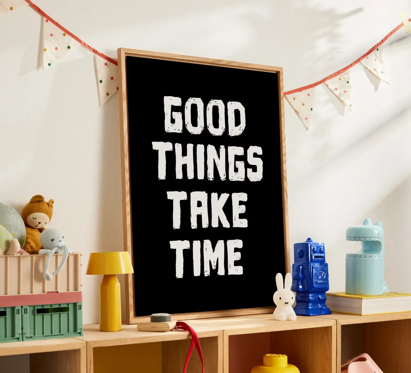 Good things take time acryl van happieeagle