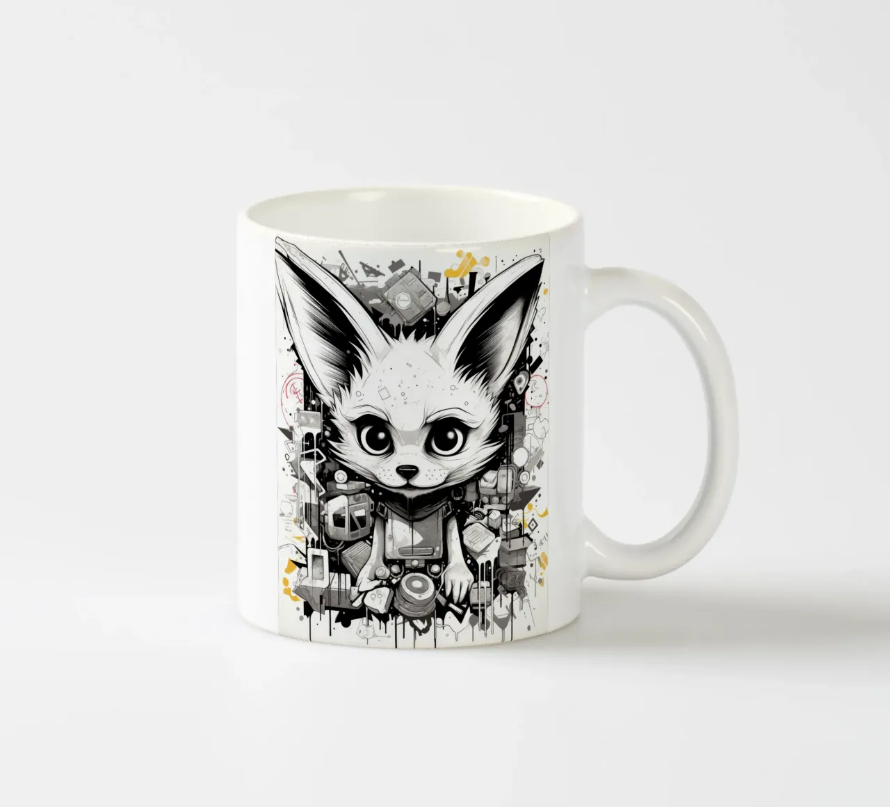 animali graffiti tazza in ceramica da Art Digital Visuel