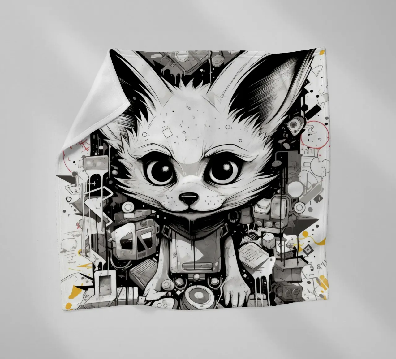 animali graffiti coperta in pile da Art Digital Visuel