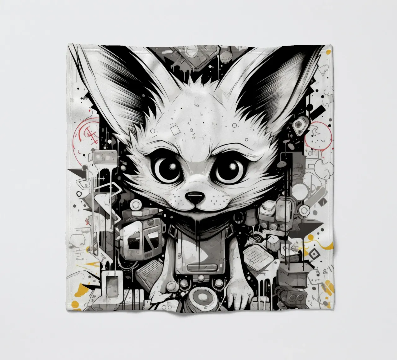 animali graffiti coperta in pile da Art Digital Visuel