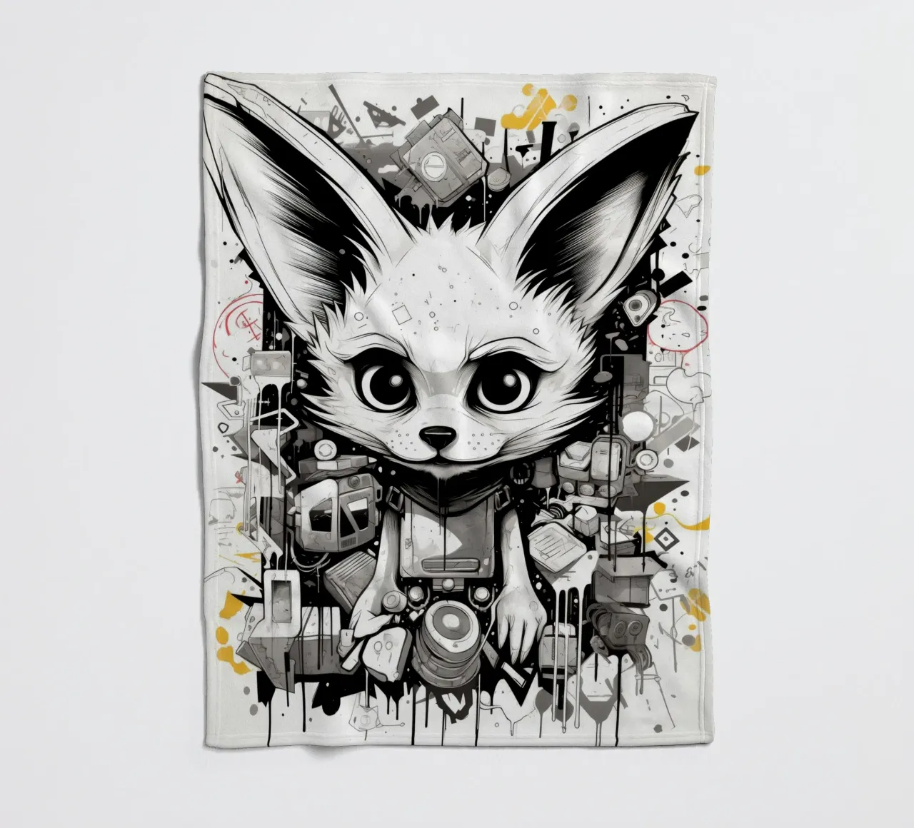 animali graffiti coperta in pile da Art Digital Visuel