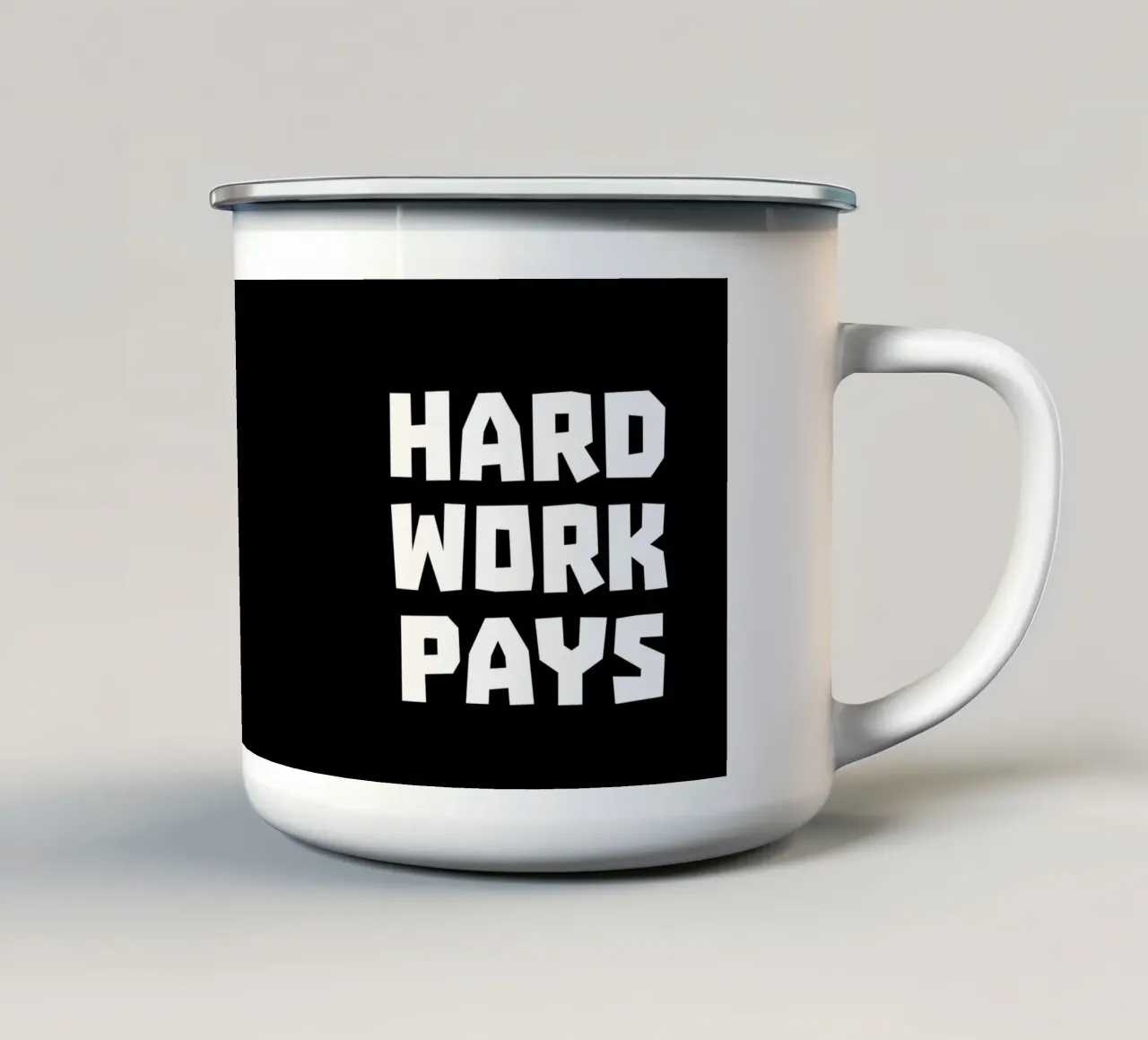 Hard work pays tazza in smalto da happieeagle