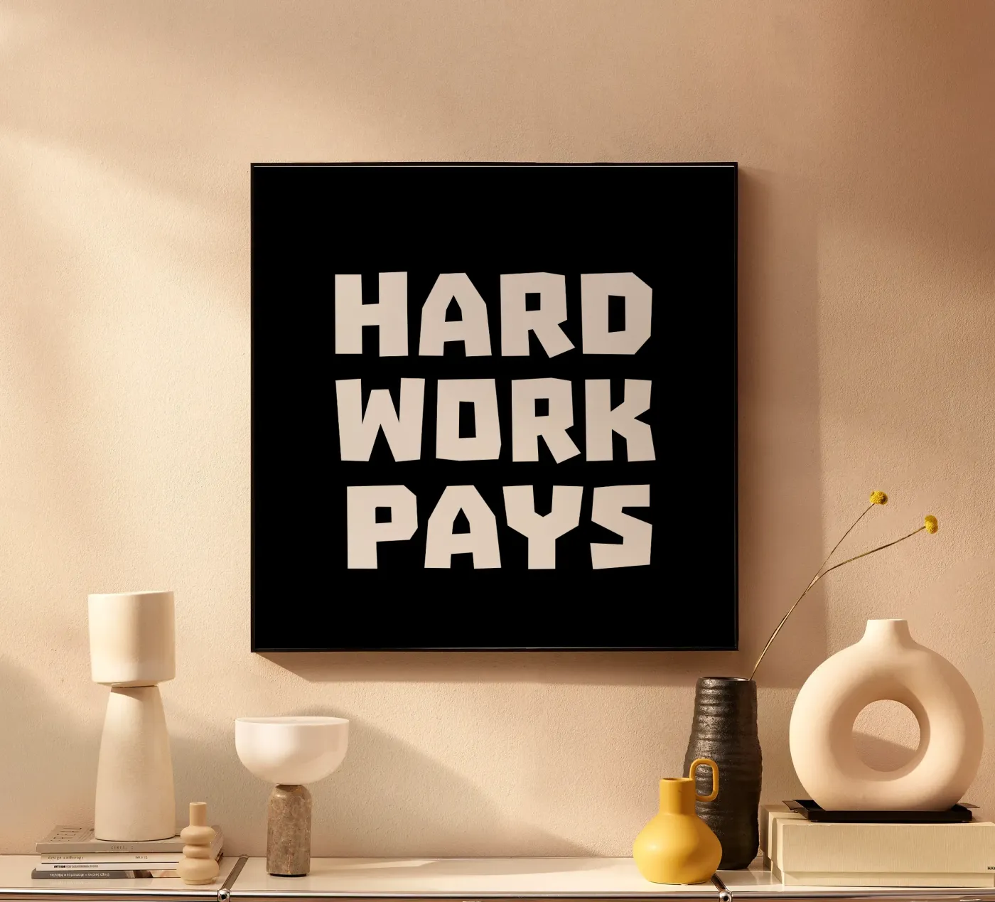 Hard work pays plexiglas de happieeagle