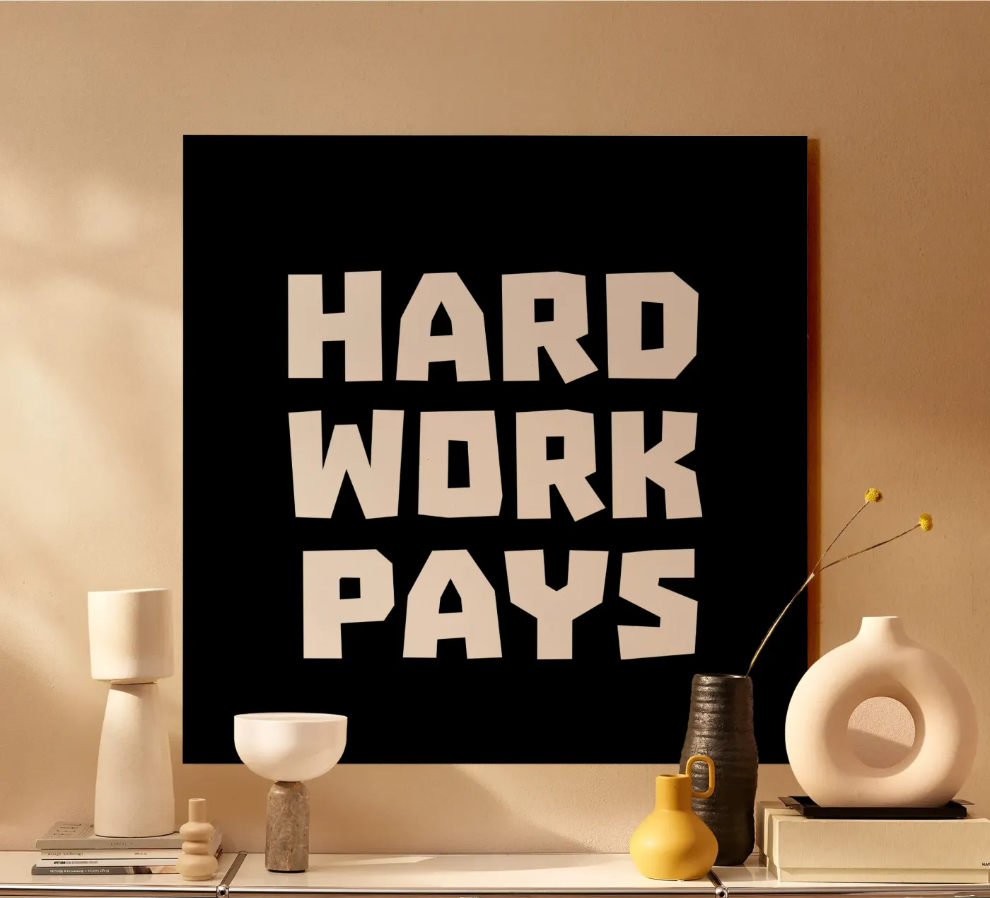 Hard work pays plexiglas de happieeagle