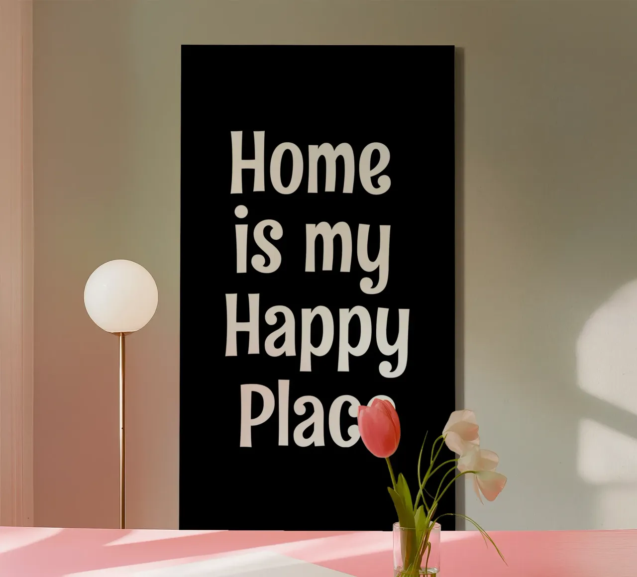 Home is my happy place tela con Cornice a cassetta da happieeagle