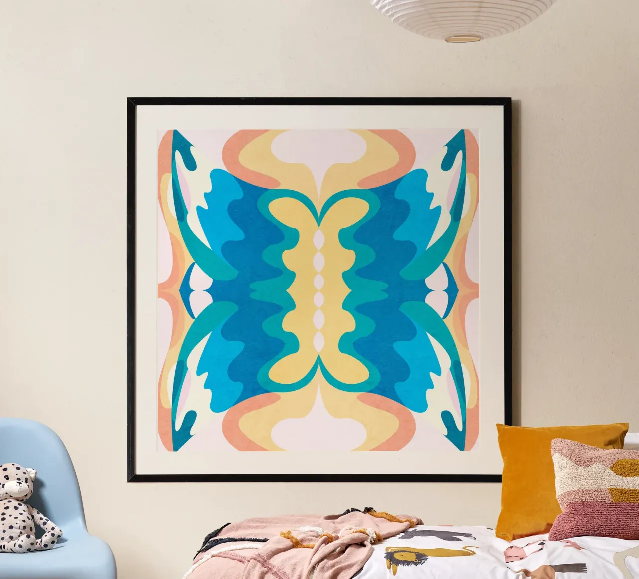 Bright Light poster con telaio in legno da lovely lines