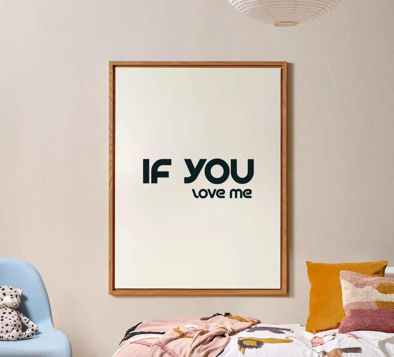 If You Love Me Simple Elegant Typography alu-dibond by YV TYPOGRAPHY