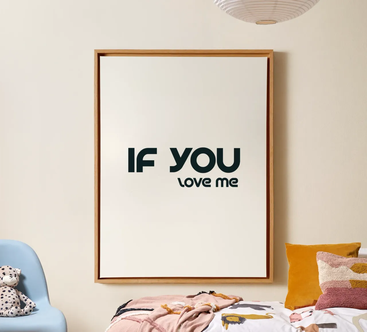 If You Love Me Simple Elegant Typography canvas by YV TYPOGRAPHY