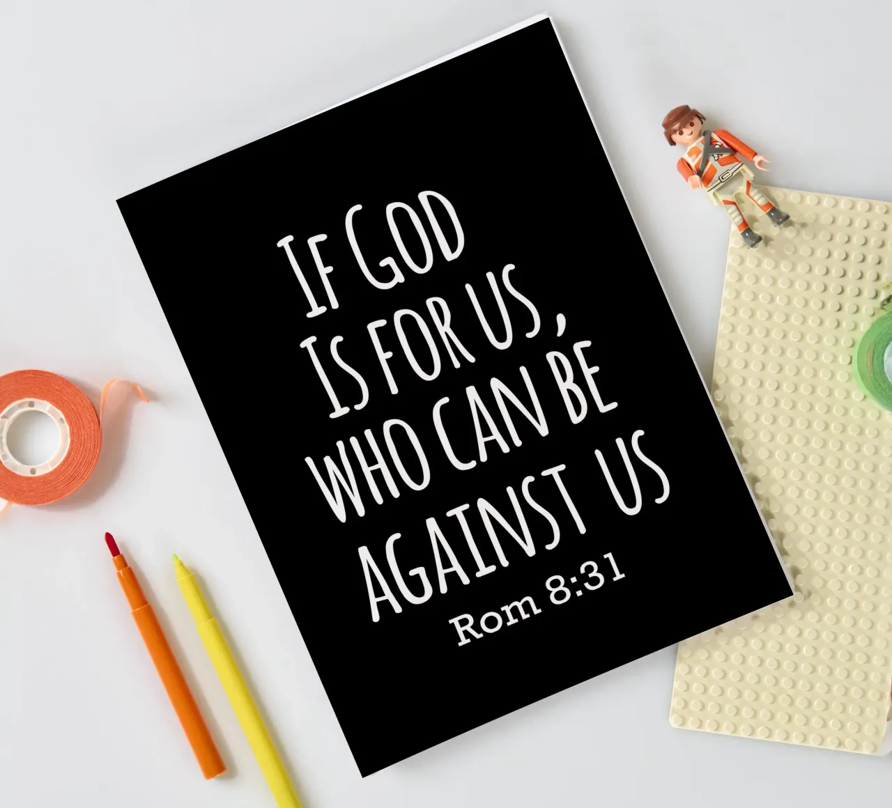 If God is for us, Who can be against us Romans 8 31 carnet de notes de happieeagle