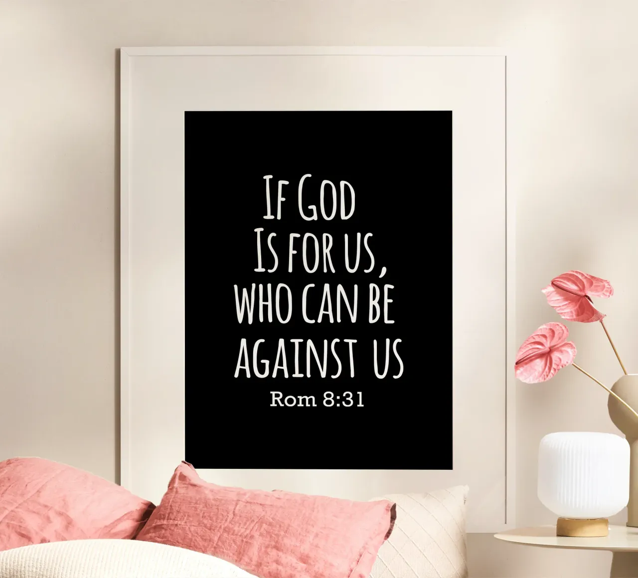 If God is for us, Who can be against us Romans 8 31 carta hahnemühle da happieeagle
