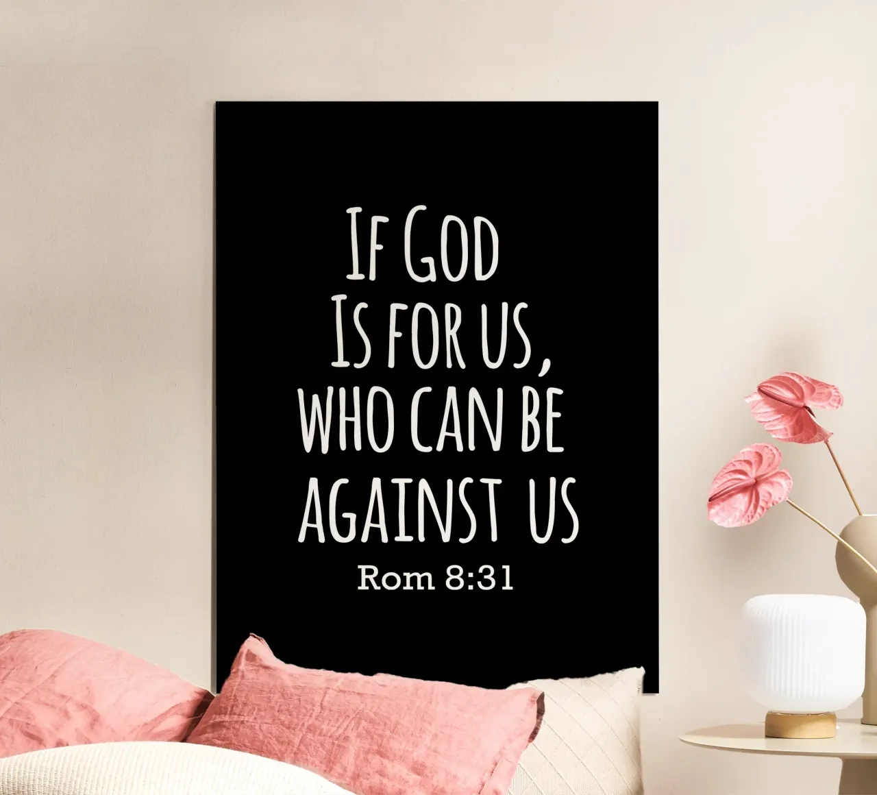 If God is for us, Who can be against us Romans 8 31 carta hahnemühle da happieeagle