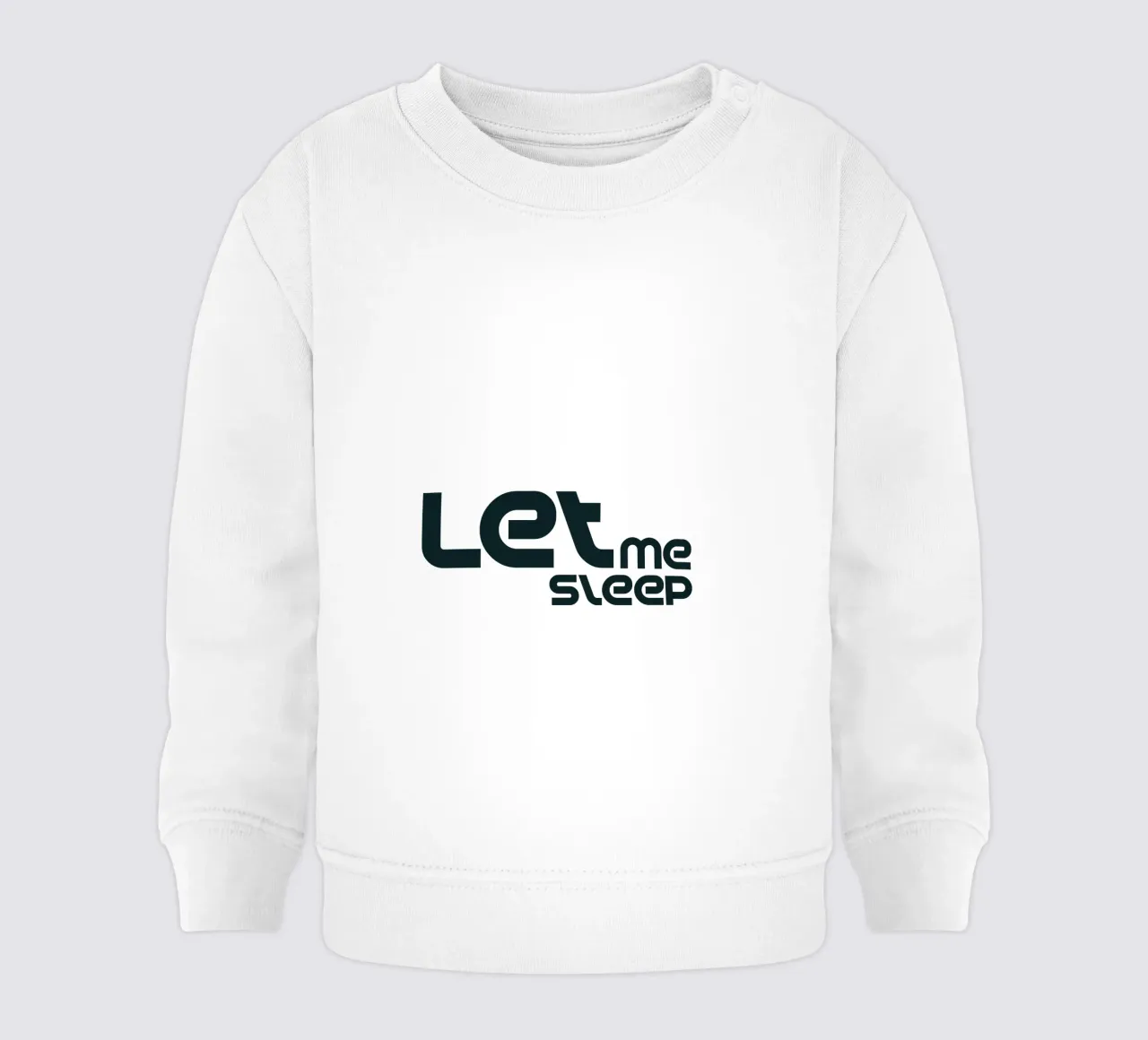 Left Me Sleep Semplice tipografia minimalista felpa neonato da YV TYPOGRAPHY