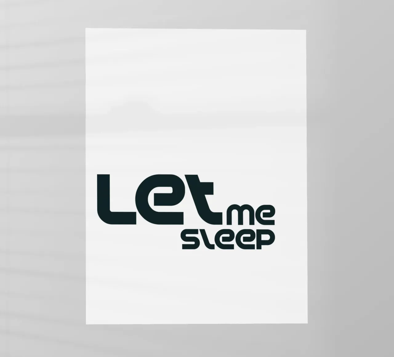 Left Me Sleep Semplice tipografia minimalista pellicola backlit da YV TYPOGRAPHY
