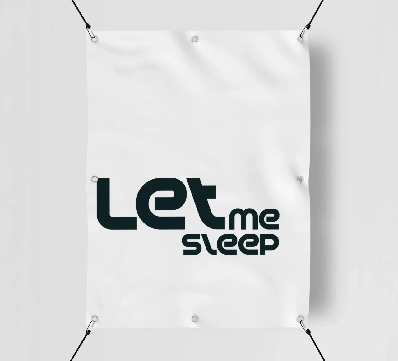 Left Me Sleep Semplice tipografia minimalista telo in pvc da YV TYPOGRAPHY