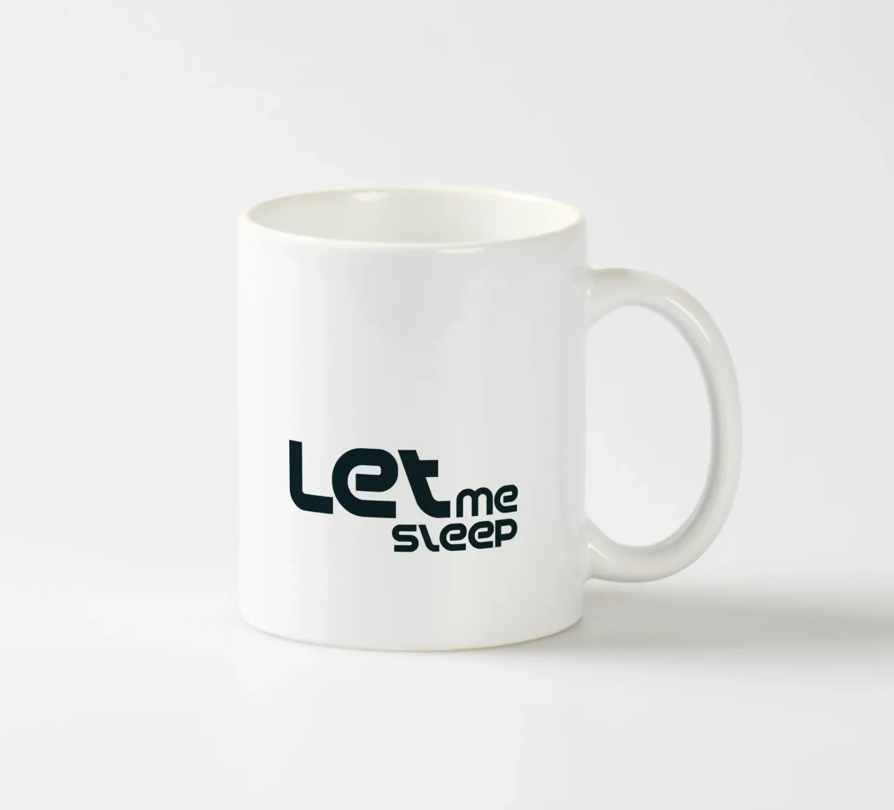 Left Me Sleep Semplice tipografia minimalista tazza in ceramica da YV TYPOGRAPHY