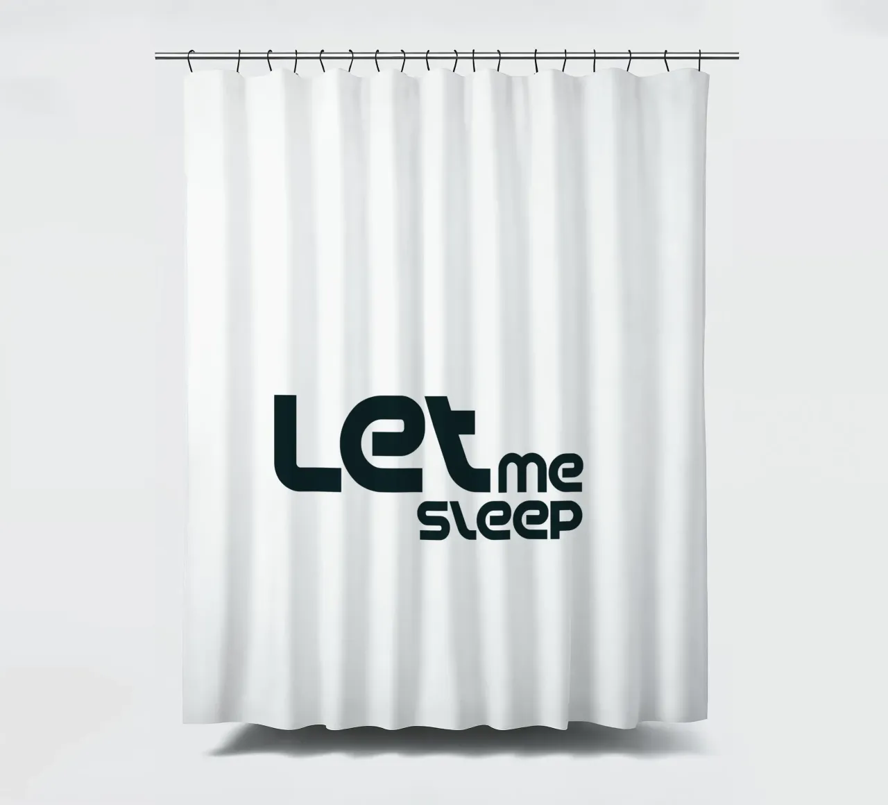 Left Me Sleep Semplice tipografia minimalista tenda da doccia da YV TYPOGRAPHY