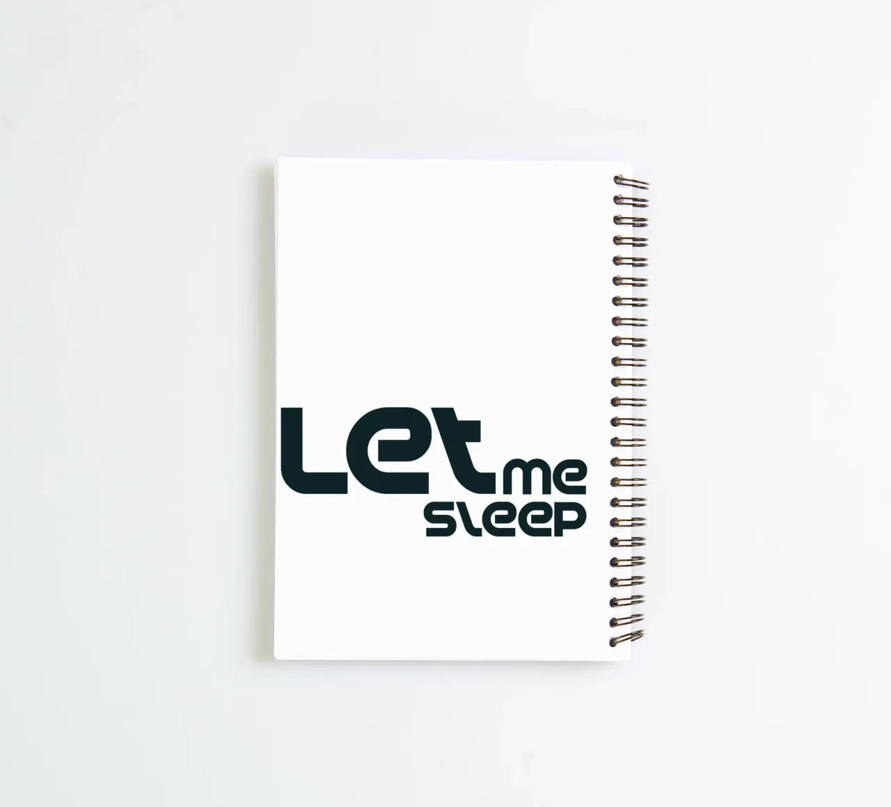 Left Me Sleep Simple Minimalist Typography spiral notebook by YV TYPOGRAPHY