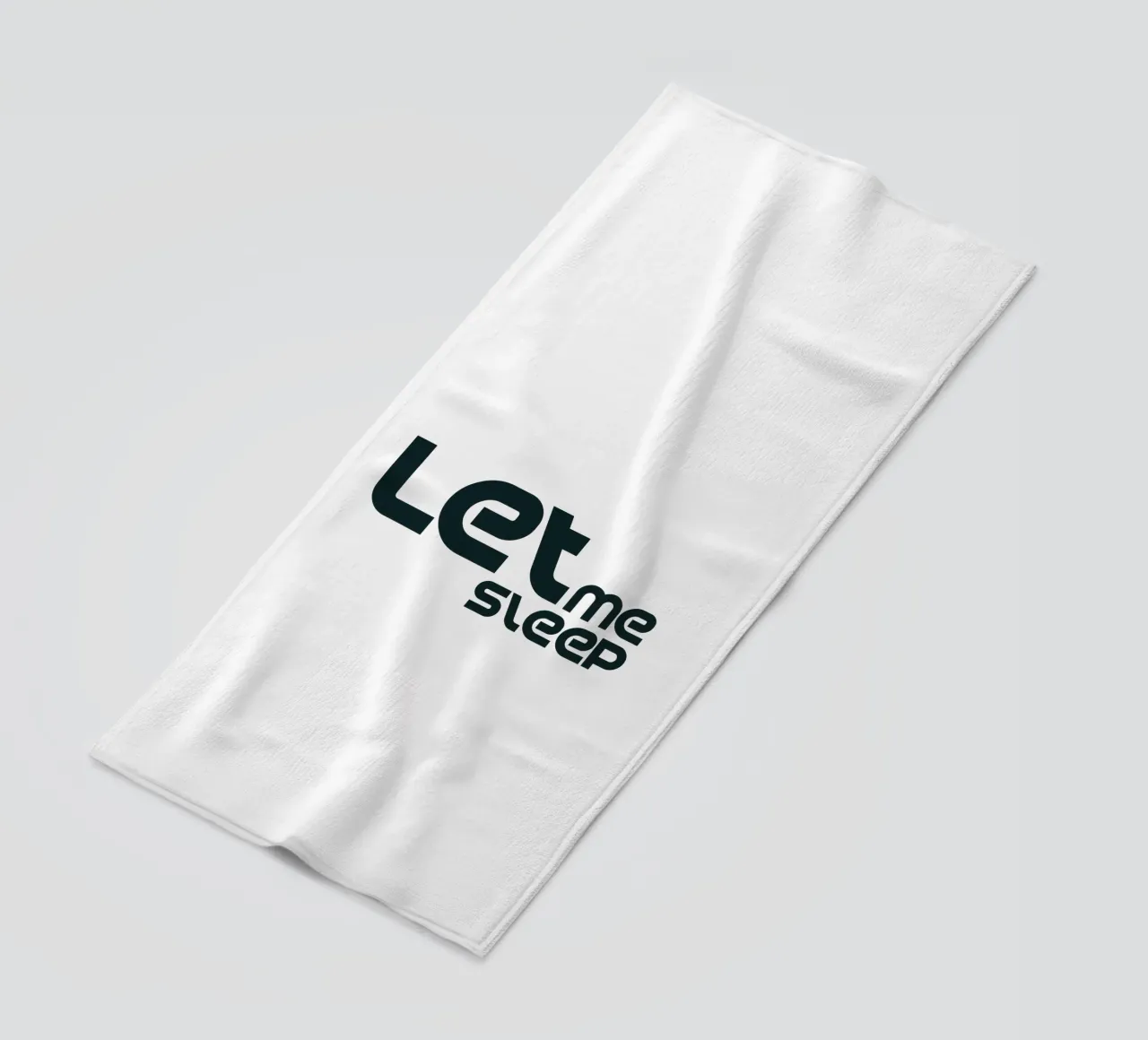 Left Me Sleep Semplice tipografia minimalista telo mare da YV TYPOGRAPHY