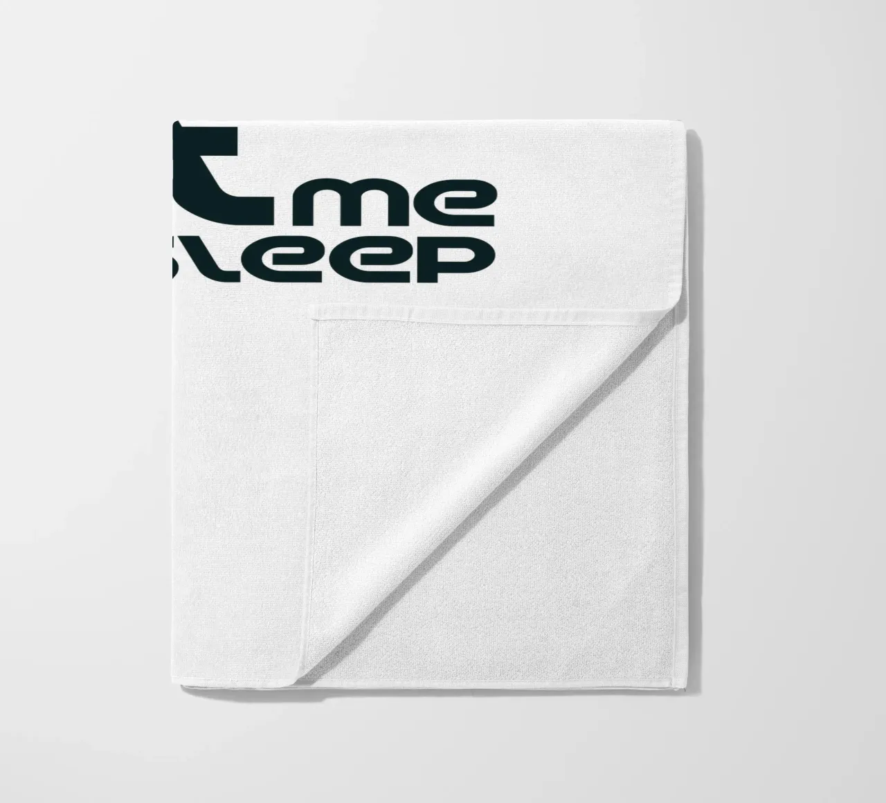 Left Me Sleep Semplice tipografia minimalista telo mare da YV TYPOGRAPHY