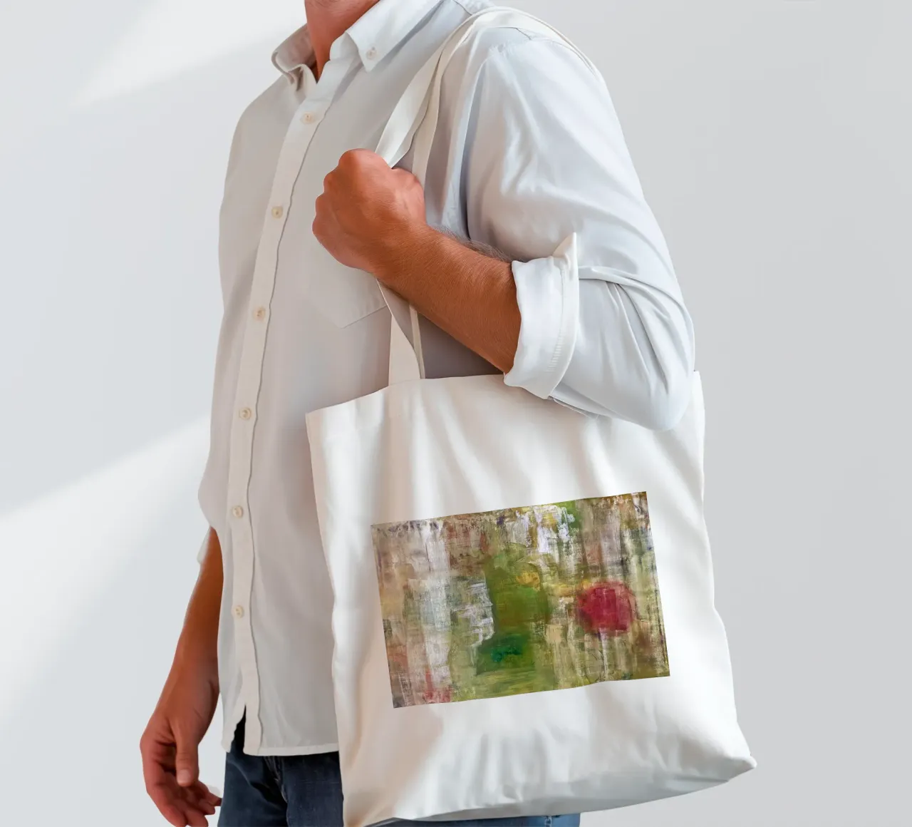 Uno sguardo di speranza borsa in juta da Art Studio by Iris