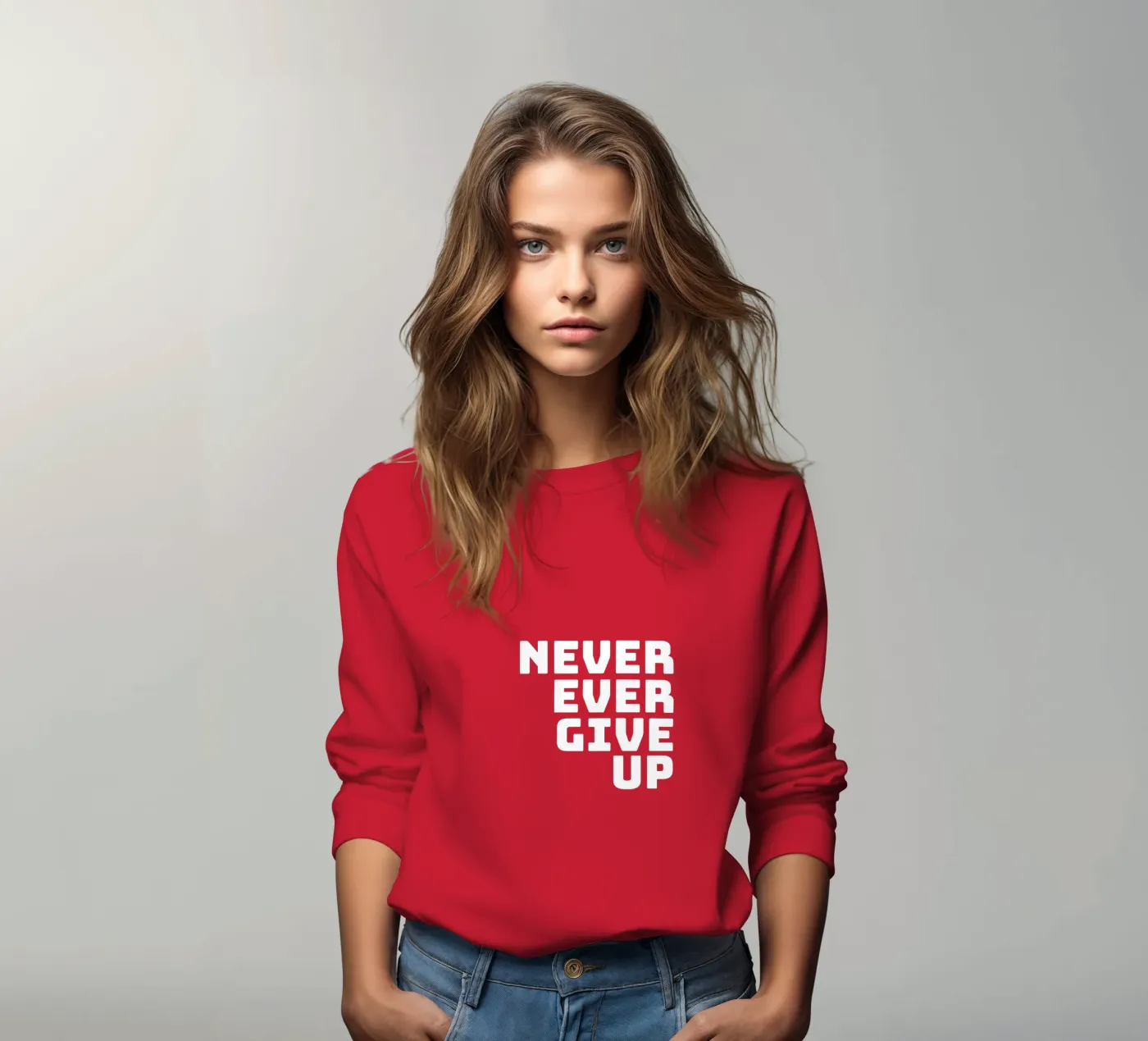 Never ever give up felpa da happieeagle