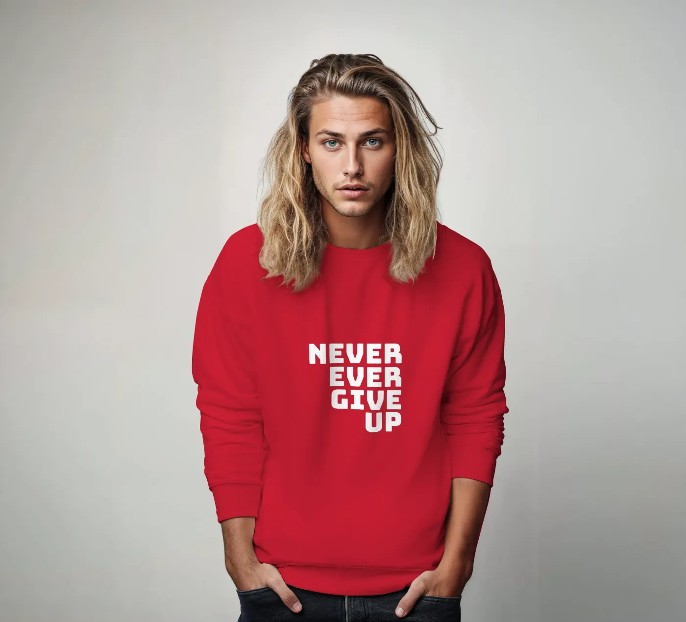 Never ever give up felpa da happieeagle