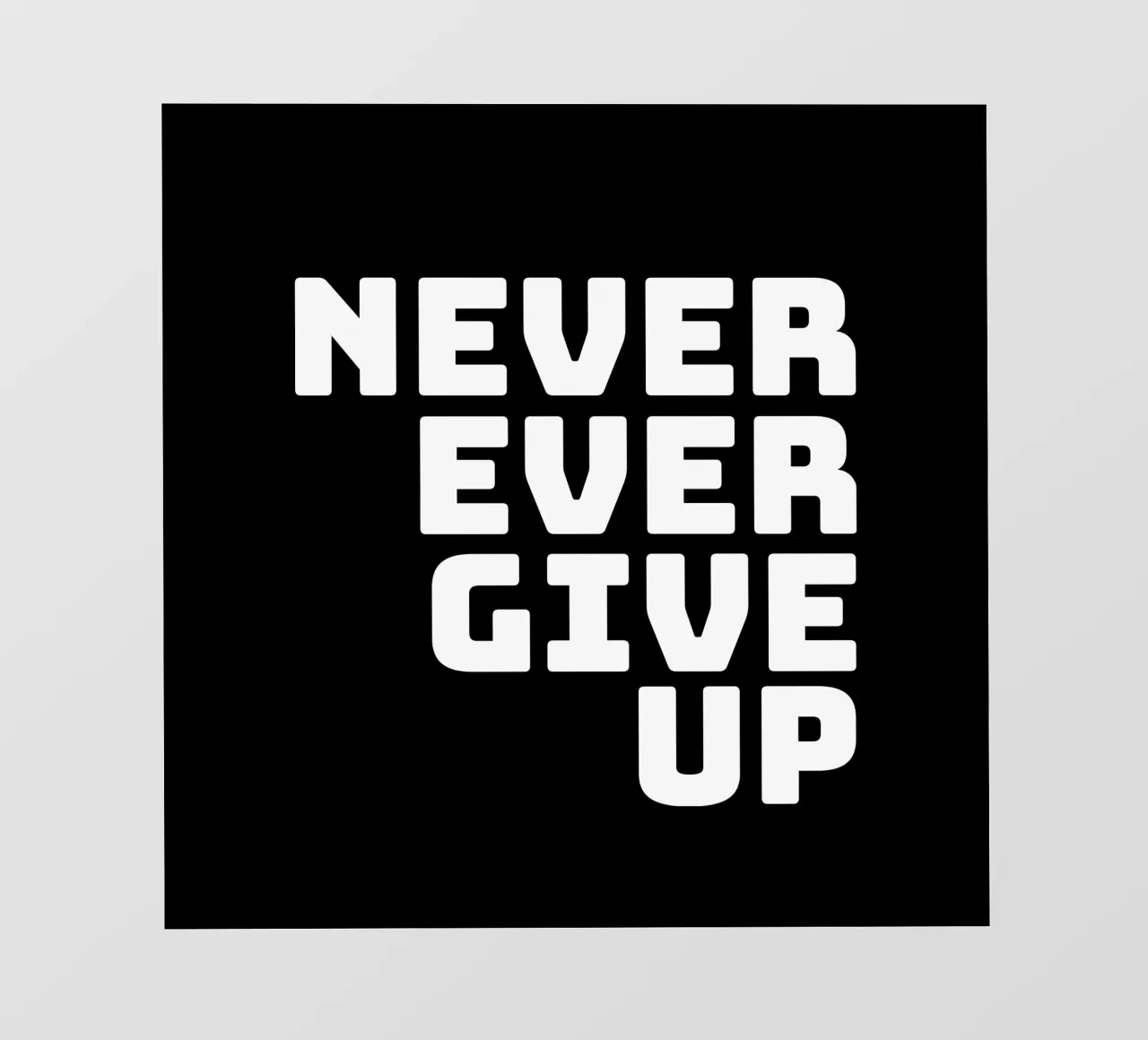 Never ever give up pellicola backlit da happieeagle