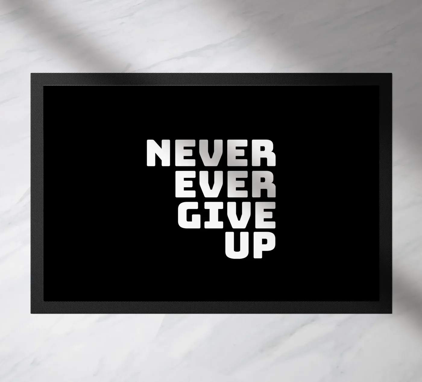 Never ever give up doormat by happieeagle