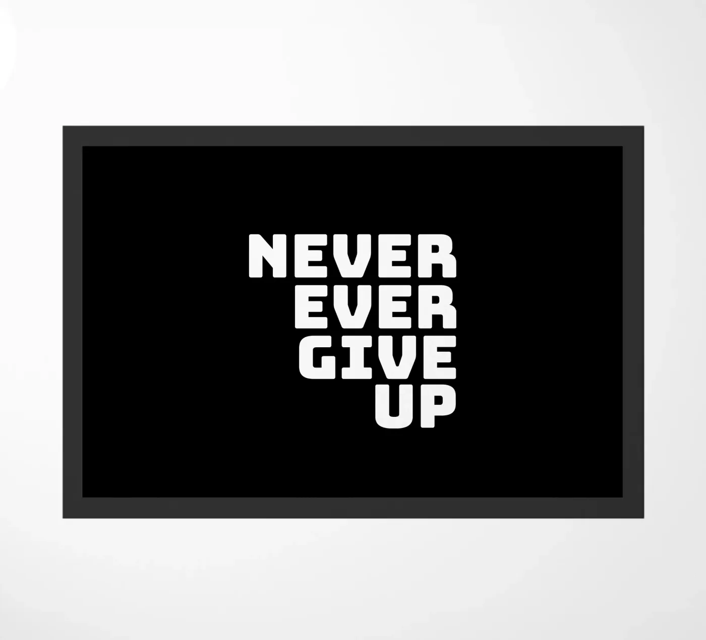 Never ever give up doormat by happieeagle
