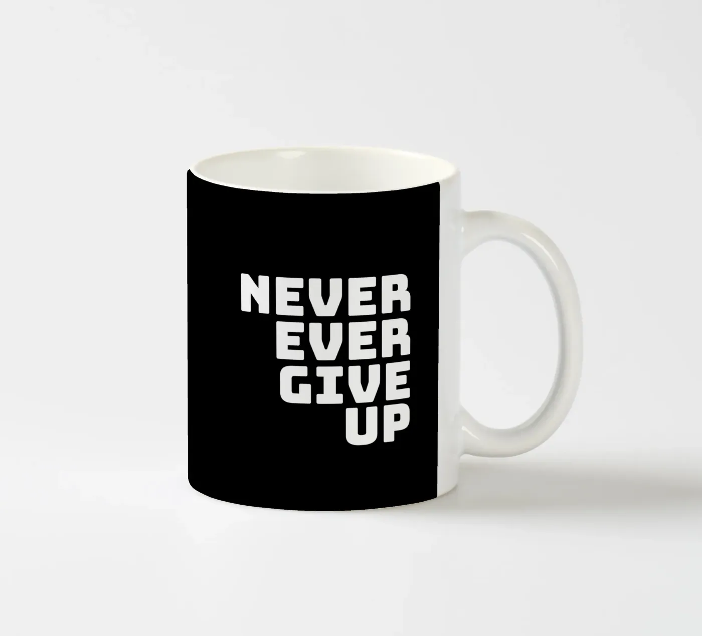 Never ever give up ceramic mug by happieeagle