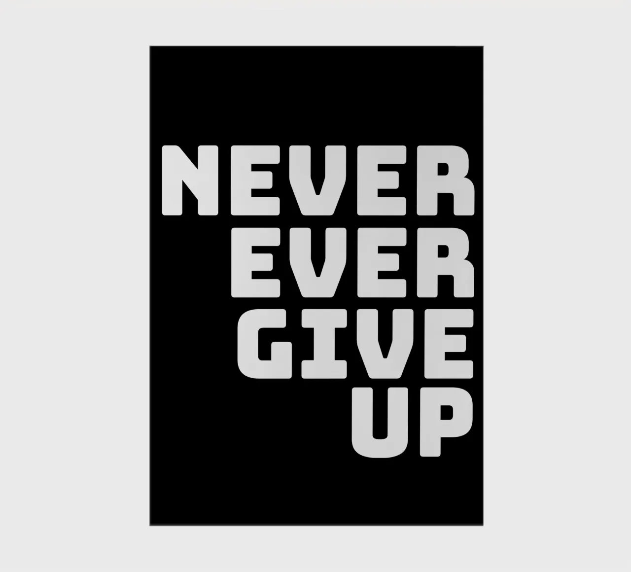 Never ever give up carnet de notes de happieeagle