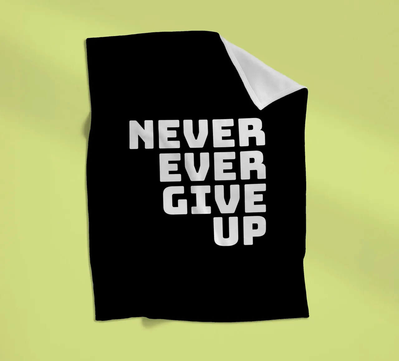 Never ever give up coperta in pile da happieeagle