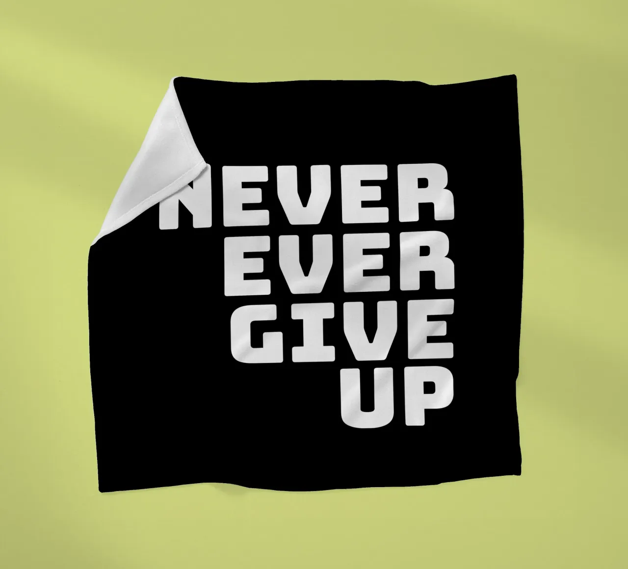 Never ever give up coperta in pile da happieeagle