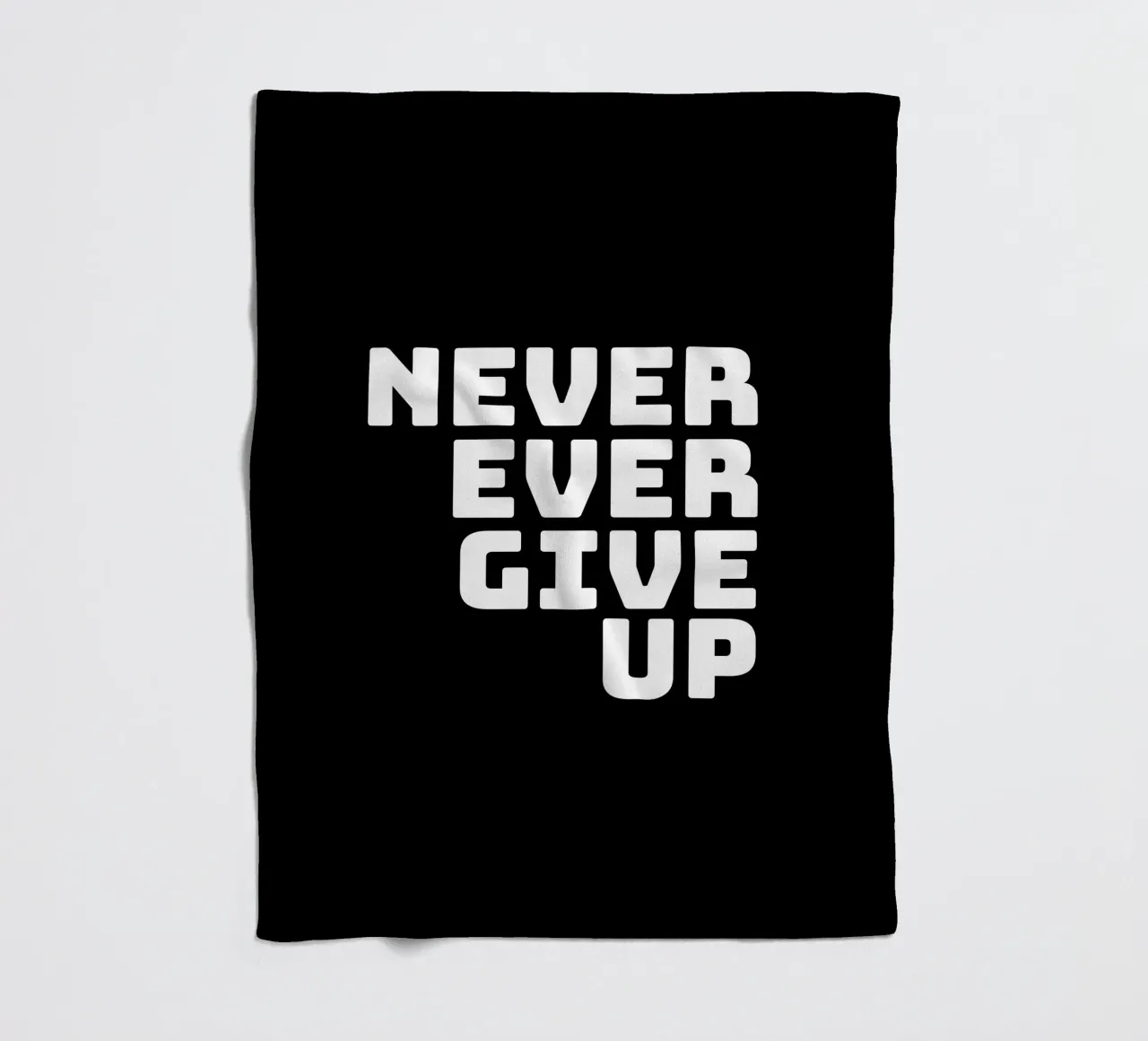 Never ever give up coperta in pile da happieeagle