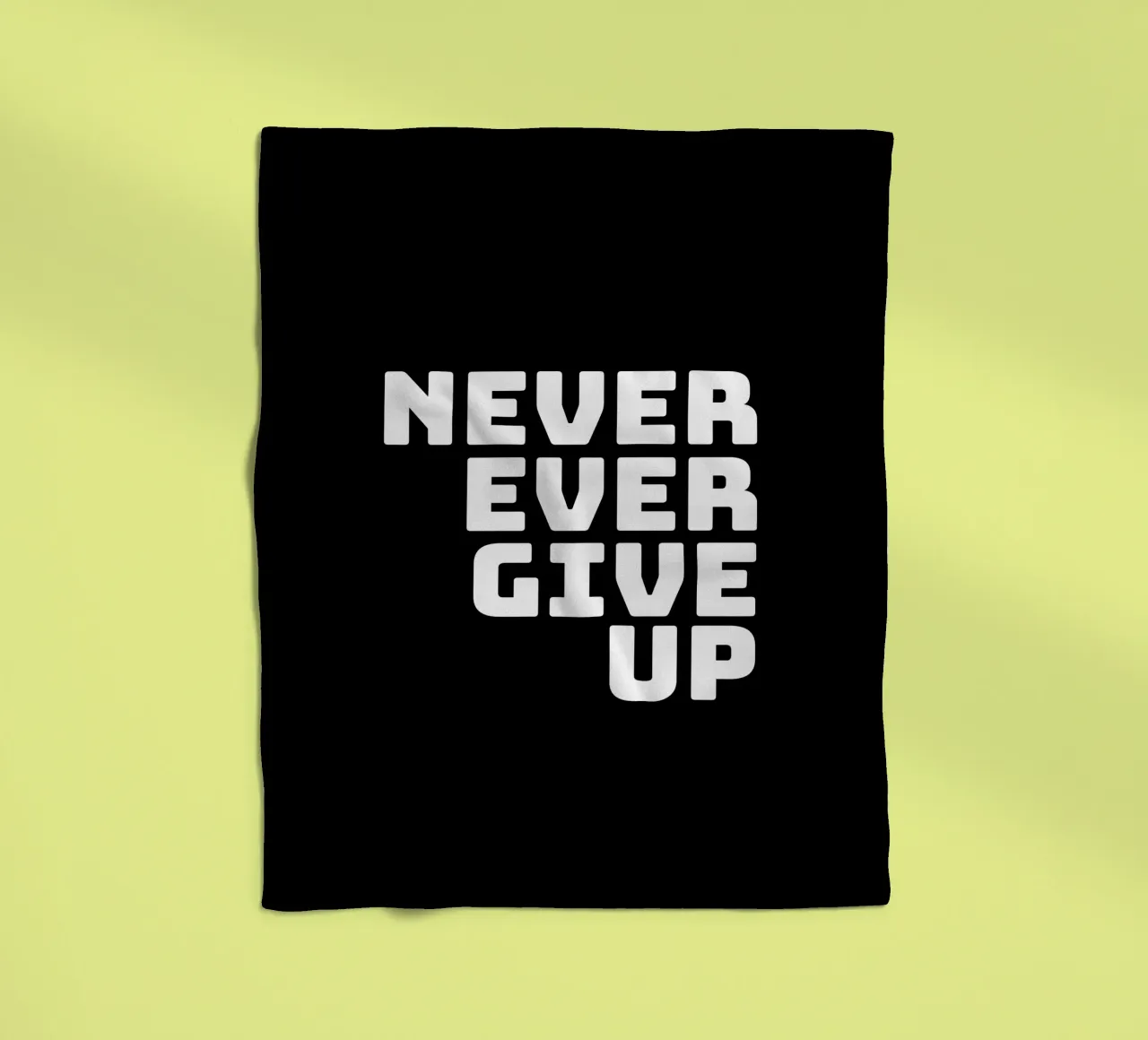 Never ever give up coperta in pile da happieeagle
