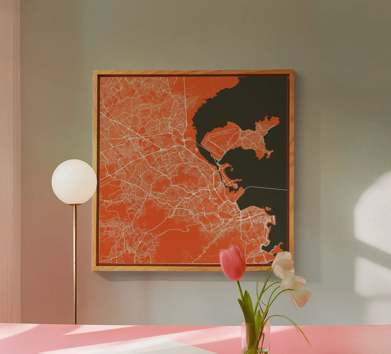 Rio Red plexiglass da Urban Maps