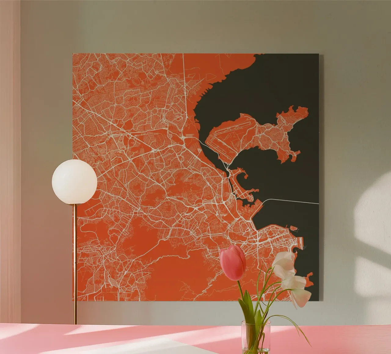 Rio Red plexiglass da Urban Maps
