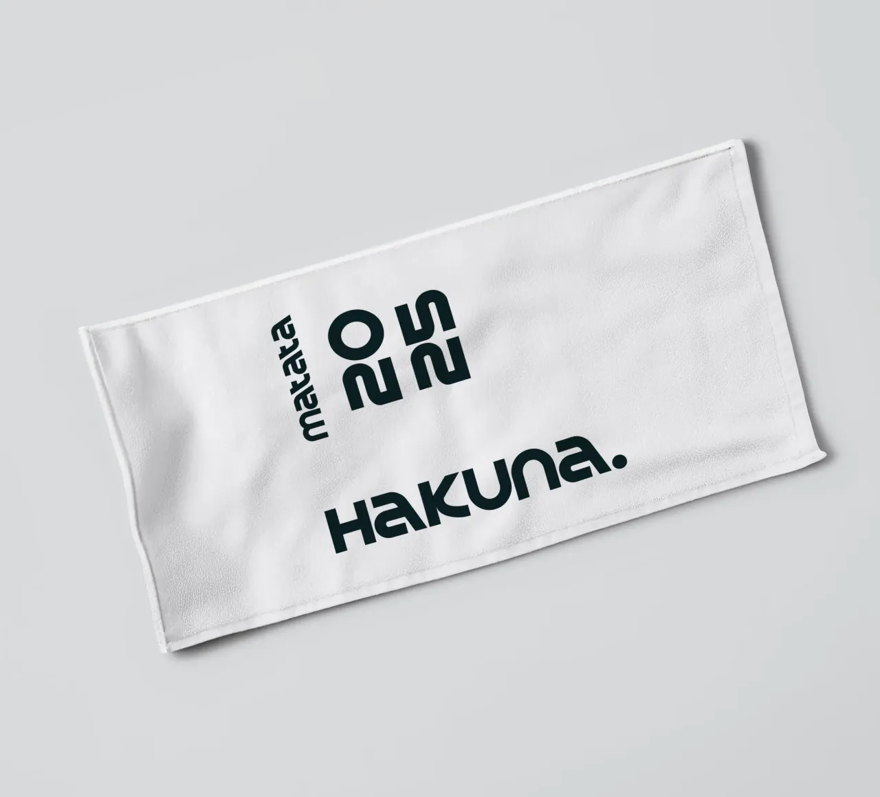 Hakuna Matata Simple Minimalist Typography towel by YV TYPOGRAPHY