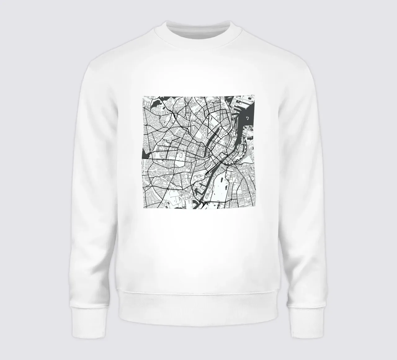 Copenhagen White felpa da Urban Maps
