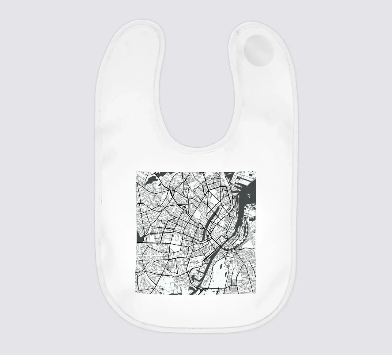 Copenhagen White bavaglino da Urban Maps