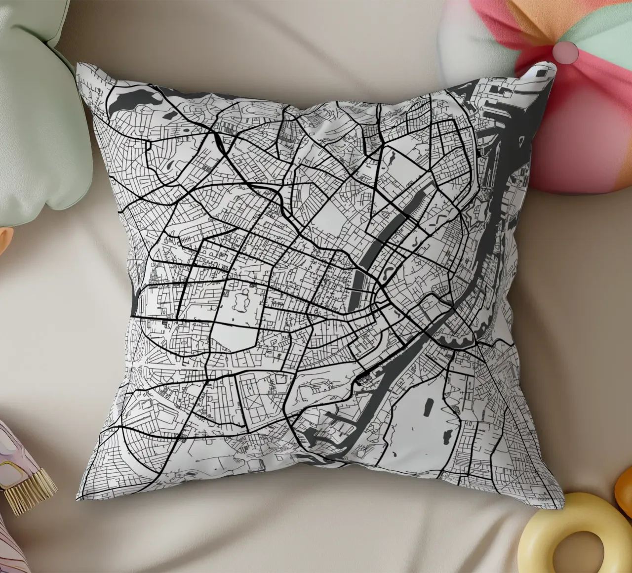 Copenhagen White cuscino da Urban Maps