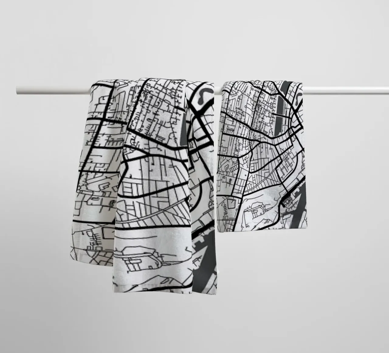 Copenhagen White asciugamano da bagno da Urban Maps