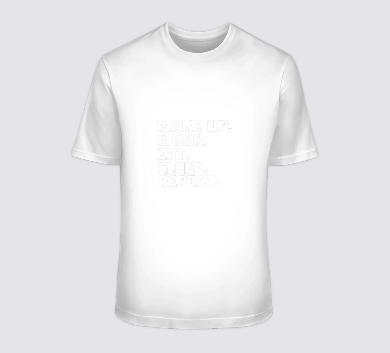 Wake up work eat sleep repeat t-shirt da happieeagle