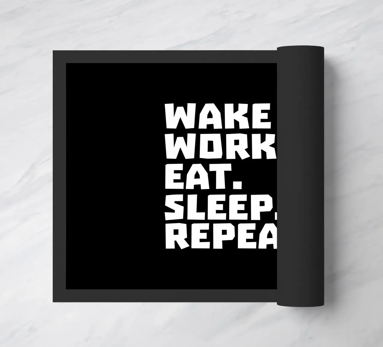 Wake up work eat sleep repeat Fußmatte von happieeagle
